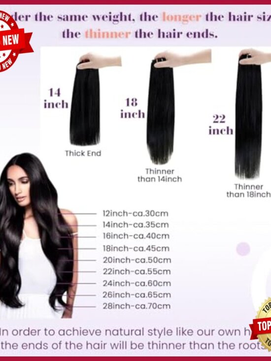 20 Inch Real Human Hair Clip-In Extensions 7pcs 150g Full Head Volume